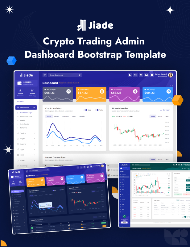 Jiade – Crypto Trading Admin Dashboard Bootstrap Template