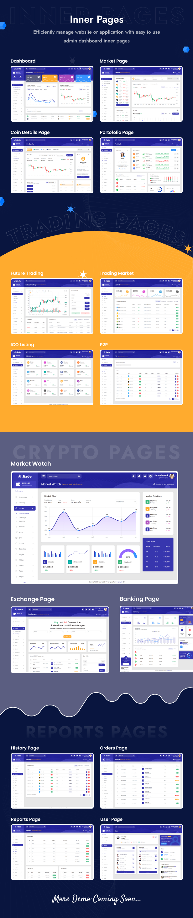 Jiade – Node Js Crypto Trading Admin Dashboard Template