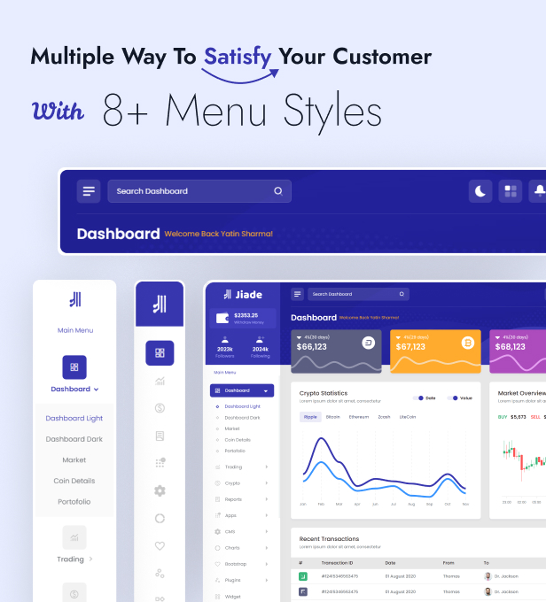 Jiade – Node Js Crypto Trading Admin Dashboard Template