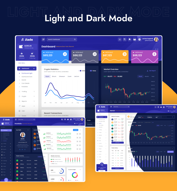 Jiade – Node Js Crypto Trading Admin Dashboard Template